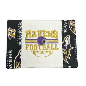 Hand Crafted Baltimore Ravens Mug Rug NFL Football Quilted Coaster Reversible